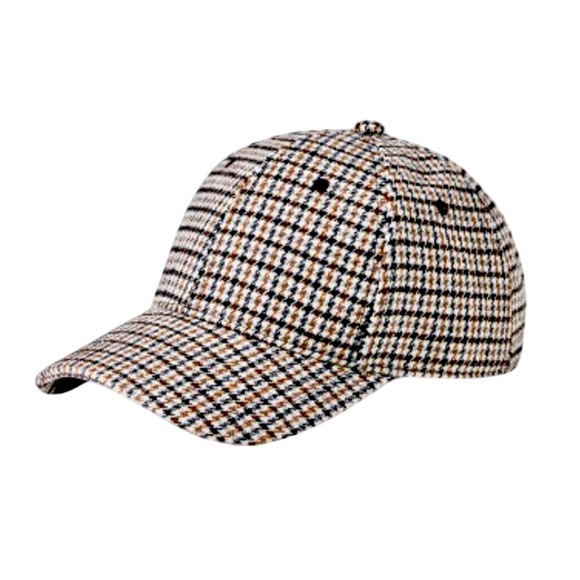 Goodfellow & Co Brown Houndstooth Baseball Hat - Picture 1 of 10